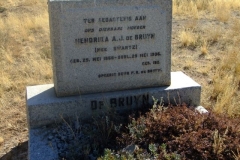 De Bruyn, Hendrika AJ nee Swartz born 25 May 1868 died 29 May 1906