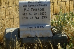 Theron, PJ born 30 October 1873 died 25 February 1935