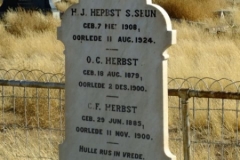 Herbst. HJ born 07 May 1908 died 11 August 1924 + OC born 18 August 1879 died 02 December 1900 + CF born 29 June 1885 died 11 November 1900