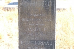 Hugo, Daniel P aged 73 years + L Catharina J aged 88 years