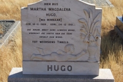 Hugo, Martha Magdalena nee Hugo born 12 November 1926 died 24 December 1951