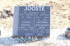 Jooste, Louisa Helena nee Visser born 05 April 1906 + Jacobus Johannes Jim born 27 October 1903 died 08 June 1985