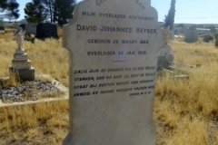 Keyser, David Johannes born 26 March 1858 died 26 January 1919