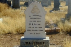 Lotriet. WA born 18 August 1864 died 26 April 1942