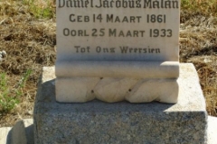 Malan, Daniel Jacob born 14 March 1861 died 25 March 1933