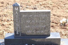Matthee, Philip born 20 November 1947 died 26 May 1986