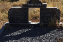 Rholandt, Arthur born 10 January 1890 died 01 March 1960 and Jacoba born 30 August 1908 died illegible