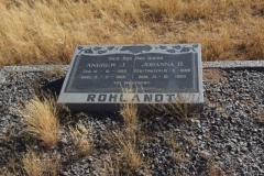 Rohlandt, Andrew J born 19 October 1880 died 02 February 1966 died Johanna H nee Truter born 15 May 1888 died 21 October 1969