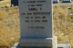 Van Der Westhuizen, Sarel F born 27 September 1891 died 08 June 1946
