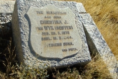 Van Wyk, Christina J nee Bester born 26 March 1872 died 19 March 1944