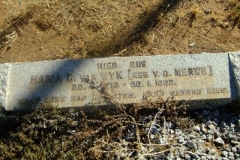 Van Wyk, Maria nee Van der Merwe born 20 April 1872 died 26 November 1962