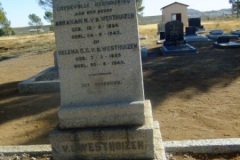 Van der Westhuizen, Abraham N born 16 June 1864 died 24 September 1943 + Helen GC born 07 March 1865 died 25 June 1943