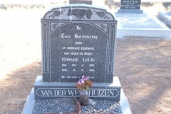 Van der Westhuizen, Edward Louis born 28 April 1914 died 14 May 1961