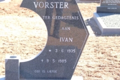 Vorster, Ivan born 03 July 1935 died 09 May 1985