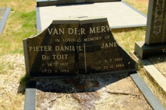 Van der Merwe, Pieter Daniel Du Toit + Jane(?)