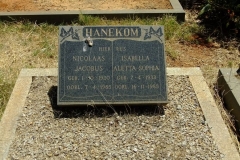 Hanekom, Nicolaas Jacobus + Isabella Aletta Sophia