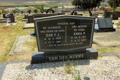 Van der Merwe, Izak F.J. + Anna P.