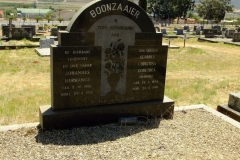 Boonzaaier, Johannes Hermanus + Gerbreg Christina Dorethea