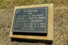 Nieuwoudt, Hendrik C. + Aletta Maria
