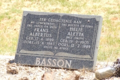Basson, Frans Albertus + Helie Aletta