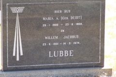 Lubbe, Maria A. + Willem Jacobus