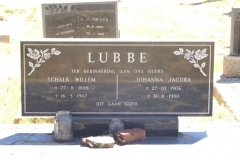 Lubbe, Schalk Willem + Johanna Jacoba