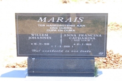 Marais, Willem Johannes + Anna Francina Catharina