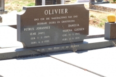Olivier, Petrus Johannes Izak + Danelia Helen Goosen