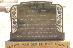 Van der Merwe, Pieter Gideon + Gertruida Maria