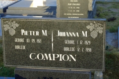 Compion, Pieter M and Compion, Johanna M