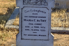 Du Toit, Maria C nee Lubbe