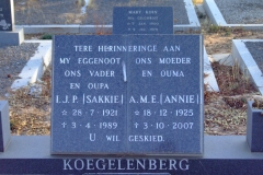 Koegelenberg, I. J. P. + Koegelenberg, A. M. E.