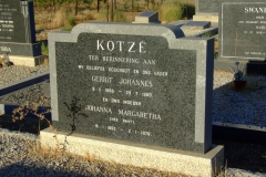 Kotze, Gerrit Johannes + Kotze, Johanna Margaretha