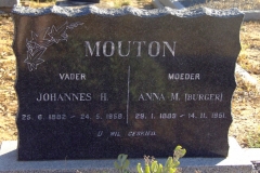 Mouton, Johannes H. and Mouton, Anna M. (nee Burger)