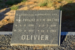 Olivier, W J (Willie) and Olivier, H E W (Bettie)