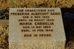 Sadie, Frederick Albrecht + Sadie, Maria Cornelia