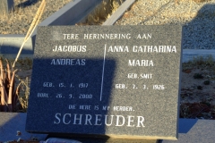 Schreuder, Jacobus Andrea + Schreuder, Anna Catharina Maria