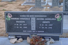 Gous Andries Stefanus Faculyn and Jacoba Agdelena (Nee Koot)