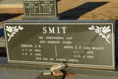 Smit Gideon J N and Anna C F (nee Brand)