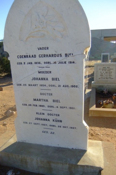 Biel, Coneraad Gerhardus + Johanna + Martha + Johanna Kuhn