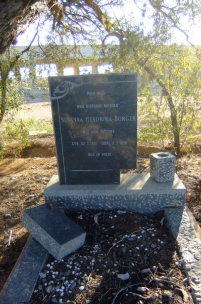 Burger, Susanna Hendrika nee Van Sittert