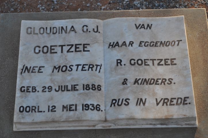 Coetzee, Gloudina nee Mostert
