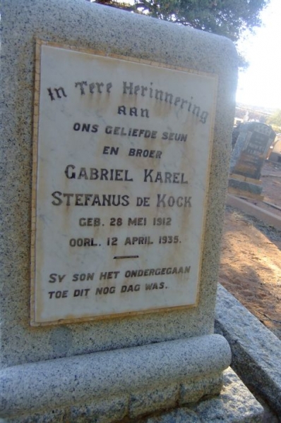De Kock, Gabriel Stefanus