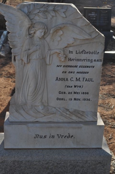 Faul, Anna CM nee Van Wyk