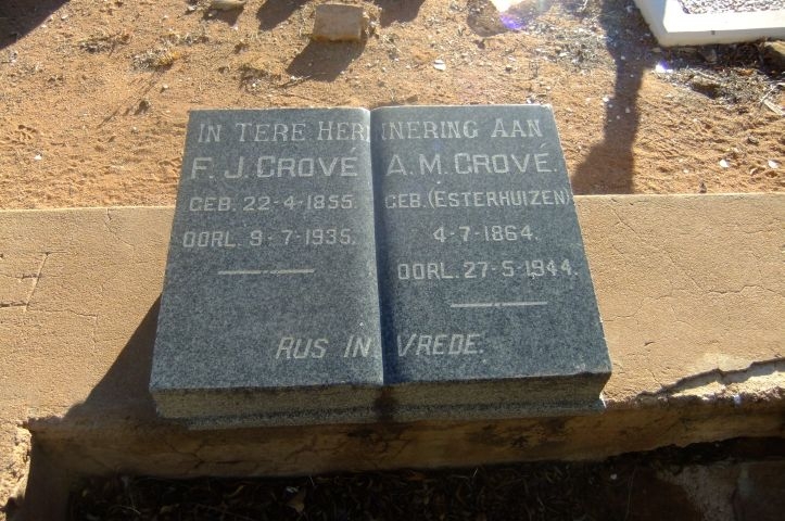 Grove, FJ + AM gebore Esterhuizen