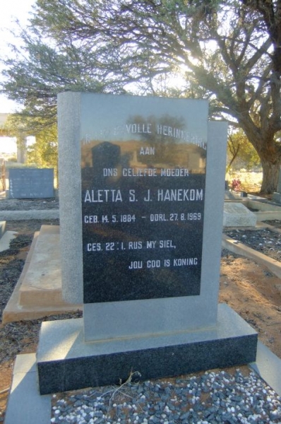 Hanekom, Aletta SJ