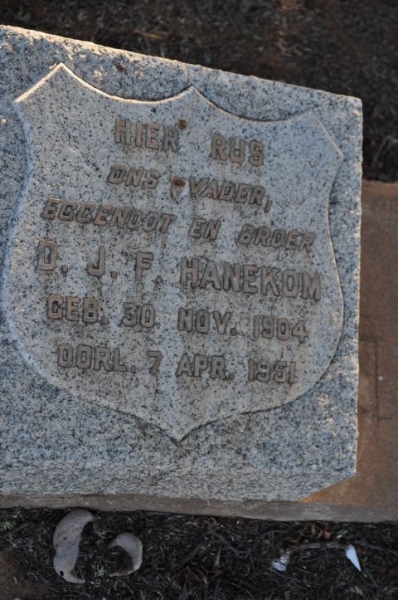 Hanekom, DJF