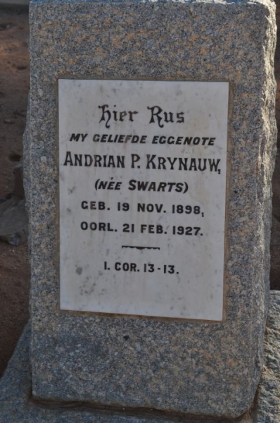 Krynauw, Andrian P nee Swarts