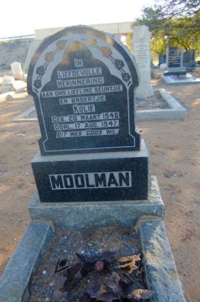 Moolman, Kolie