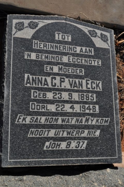 Van Eck, Anna CP